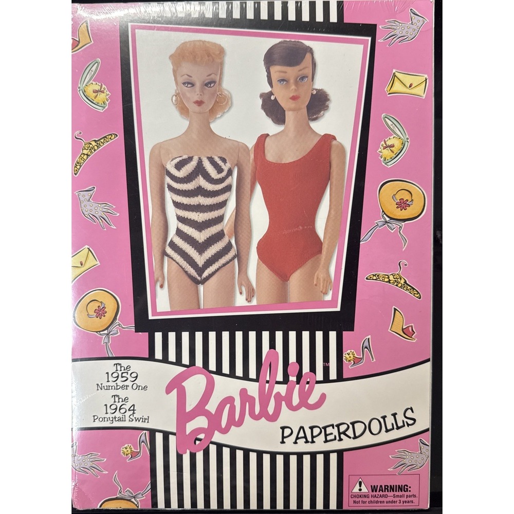 Reproduction Barbie Paperdolls 1959 Number One 1964 Ponytail Swirl Retro